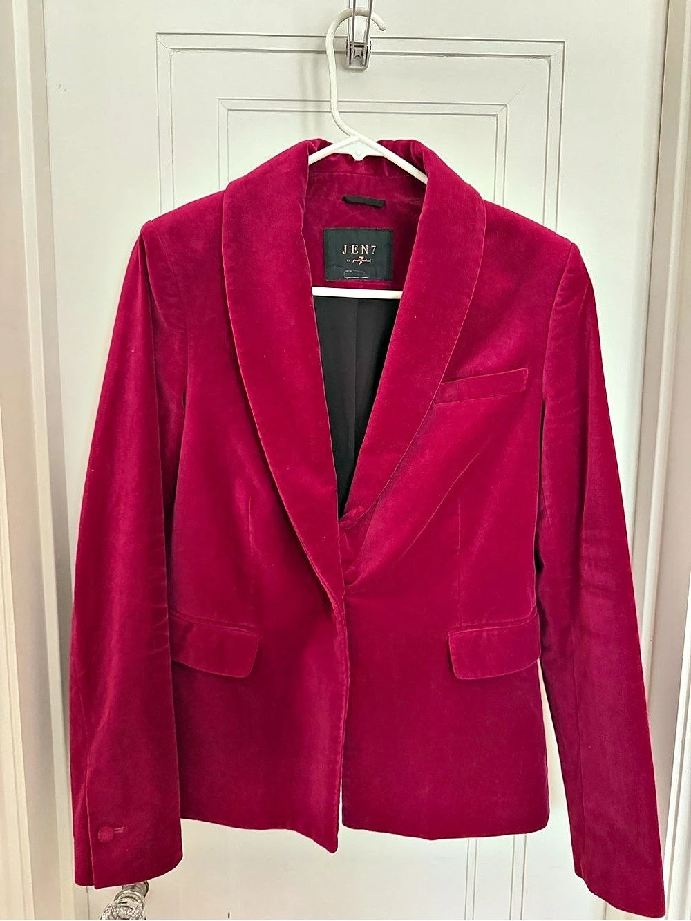 7 for all Mankind Velvet Blazer in Deep Red - Like New